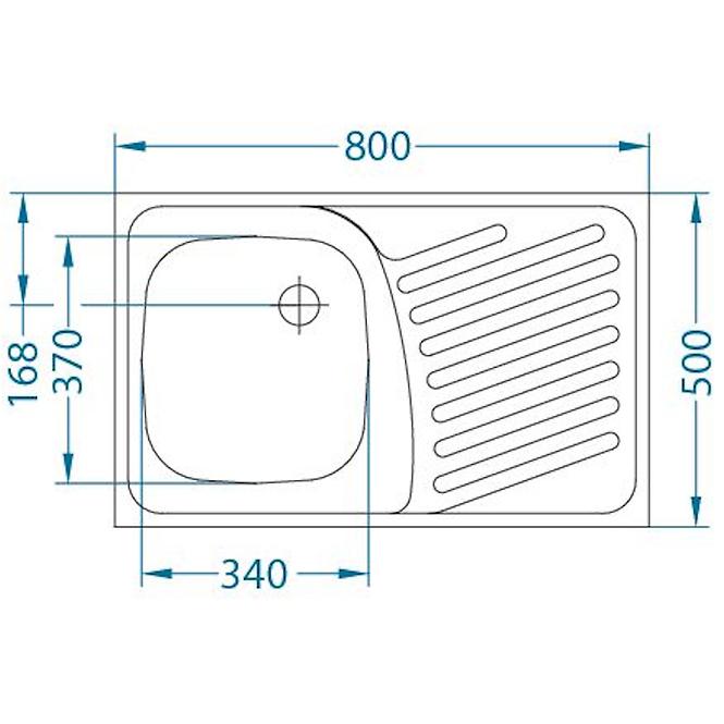 Sudoper 1 korito 80/50l+sifon