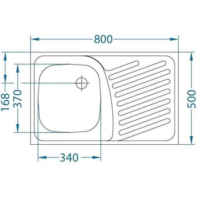 Sudoper 1 korito 80/50p+sifon