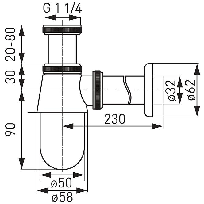 Polusifon crni S30-BL