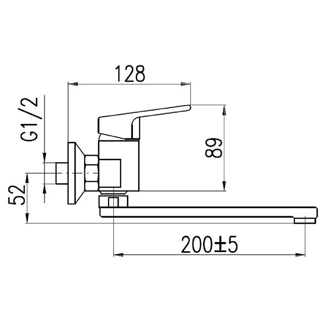 Slavina za sudoper Colorado zlatna 200mm