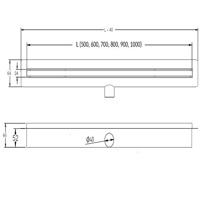 Linearni odvod Ultra Slim 600