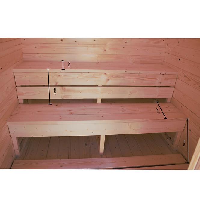 Vanjska sauna kvadratna 2x2 m