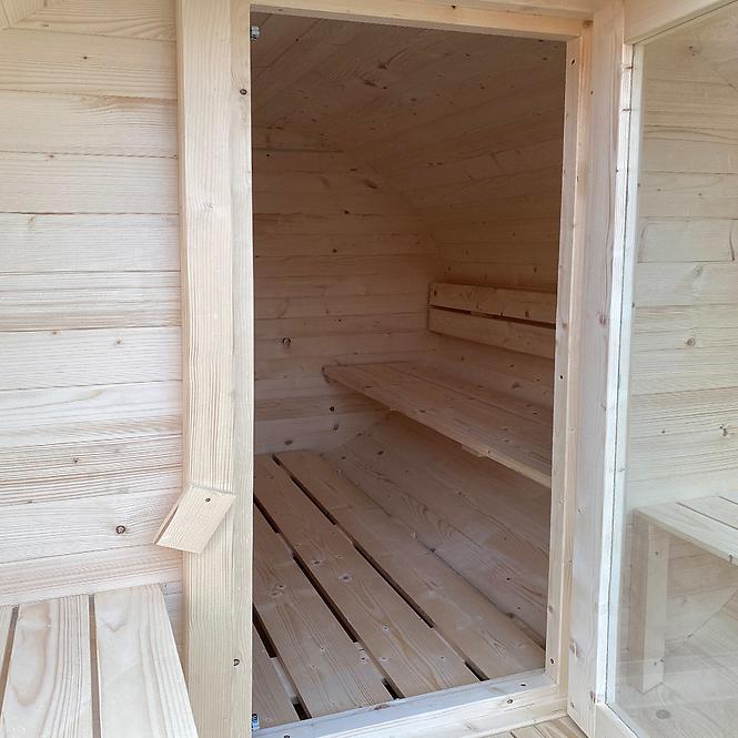 Sauna bačva s terasom + peć Harvia