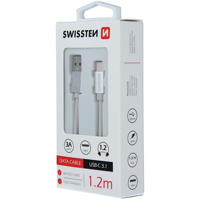 KABEL ZA PODATKOVNU SWISSTEN TEXTILE USB/USB-C 1,2M