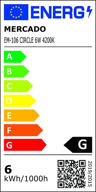 Panel Led Circle 6W 4200K okrugli krom