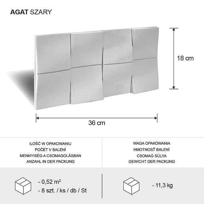 Kamen Agat siva pak=0.52m2