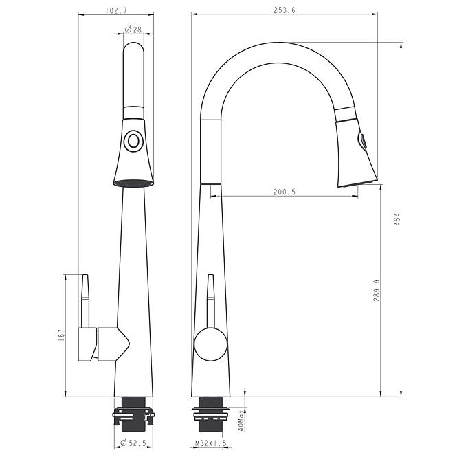 Slavina za sudoper Tilos  inox