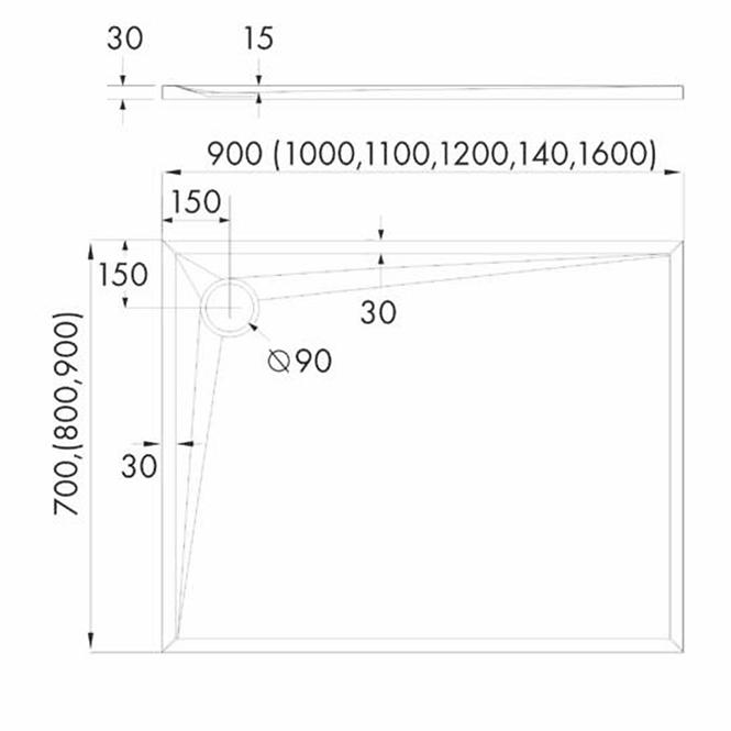 VANICKA AQM12466CST 80X120X3 CRNA