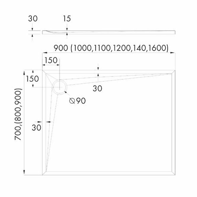 VANICKA AQM12469CST 90X100X3 CRNA