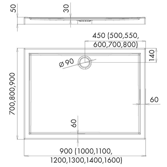 VANIČKA STV 80X100X5 ESPERA AQM266