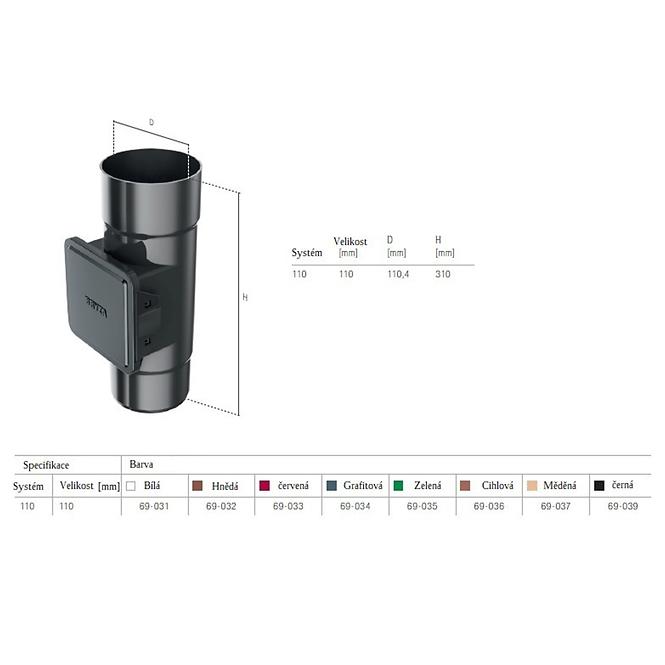 Filtar za oluk  110 mm Bryza crveni