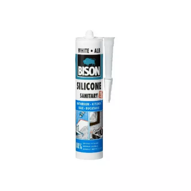 BISON SILICONE SANITARY WHITE 280ML