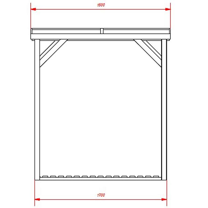 Drvarnica 180x120x195 cm siva