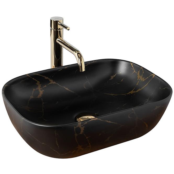 Nadpultni umivaonik Belinda Black Marble Mat