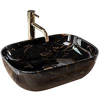 Nadpultni umivaonik Belinda Black Marble Shiny