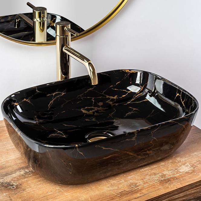 Nadpultni umivaonik Belinda Black Marble Shiny