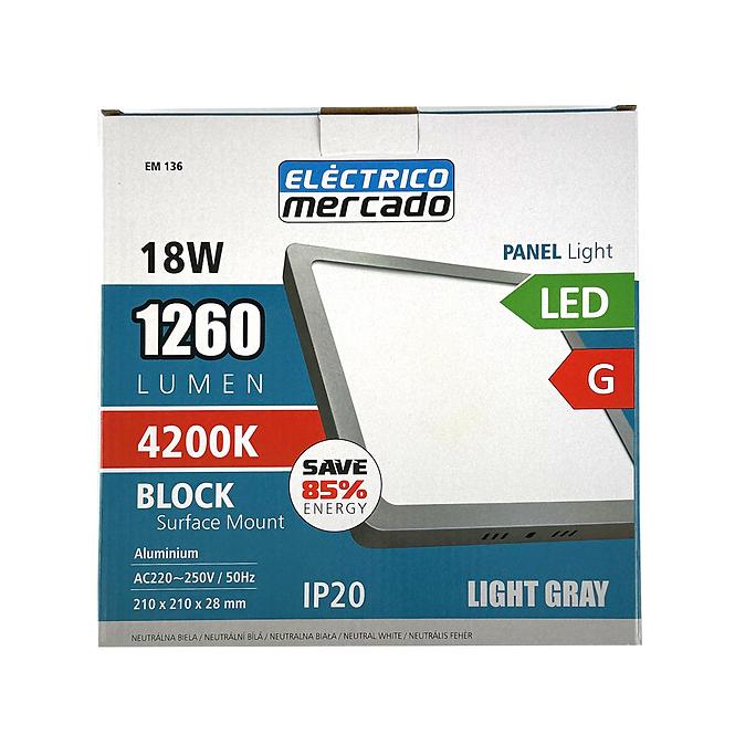 Svjetiljka LED BLOCK 18W 4200K