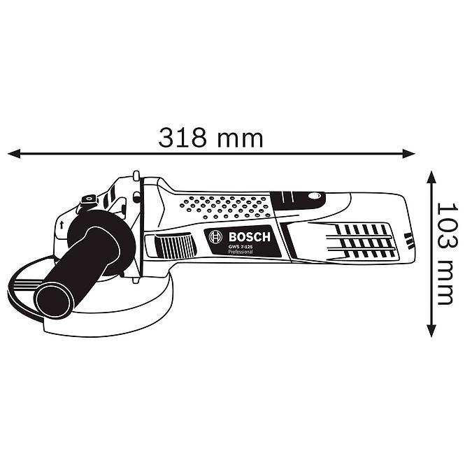 Kutna brusilica GWS 7-125 Bosch Professional