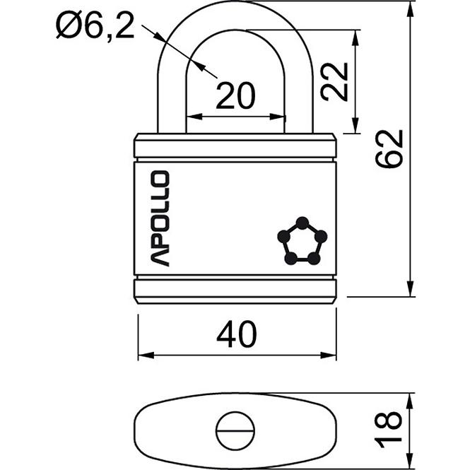 Lokot Richter Apollo plava 40