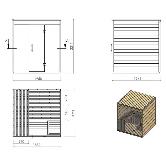 Vanjska ostakljena sauna