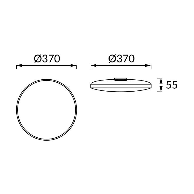 SVJETILJKA 04337 DOWBOR LED C 24W BLACK NW PL1