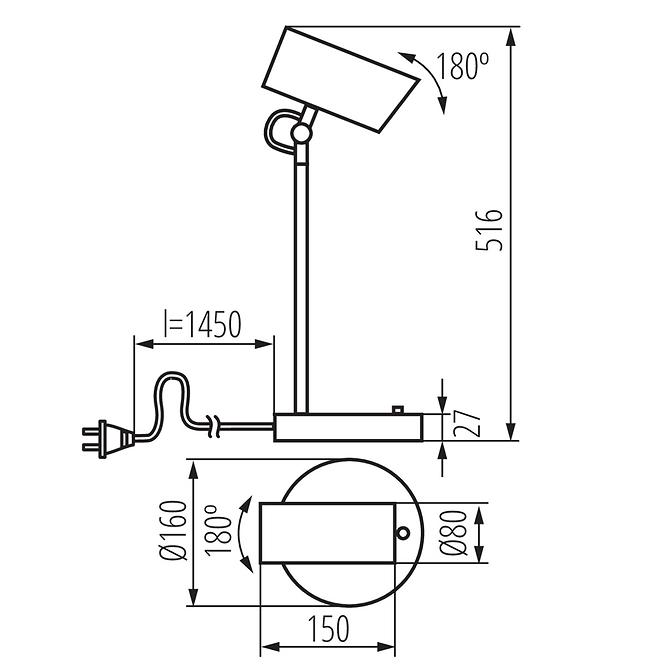 SVJETILJKA AGZAR 36251 E14 W E14