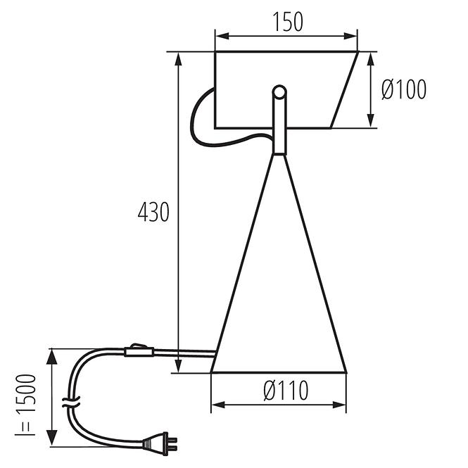 SVJETILJKA LARATA 36260 E27 W  E27 MAX 5W