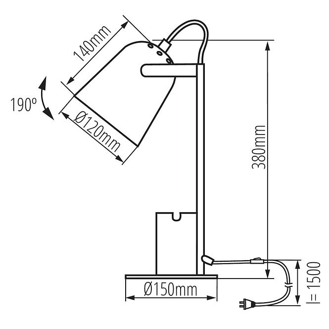 SVJETILJKA  RAIBO 36282 E27 BL