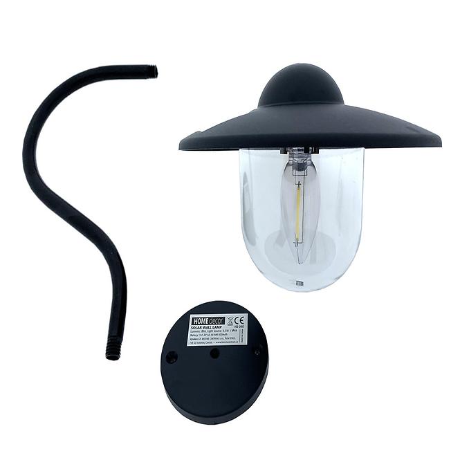 Solarna zidna lampa 0,5W crna HD 300 