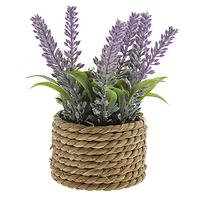 Umjetna lavanda u posudi od jute 13 cm hh006