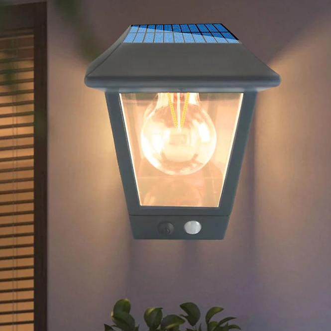 Solarna zidna lampa sa senzorom pokreta 46821 Black K1