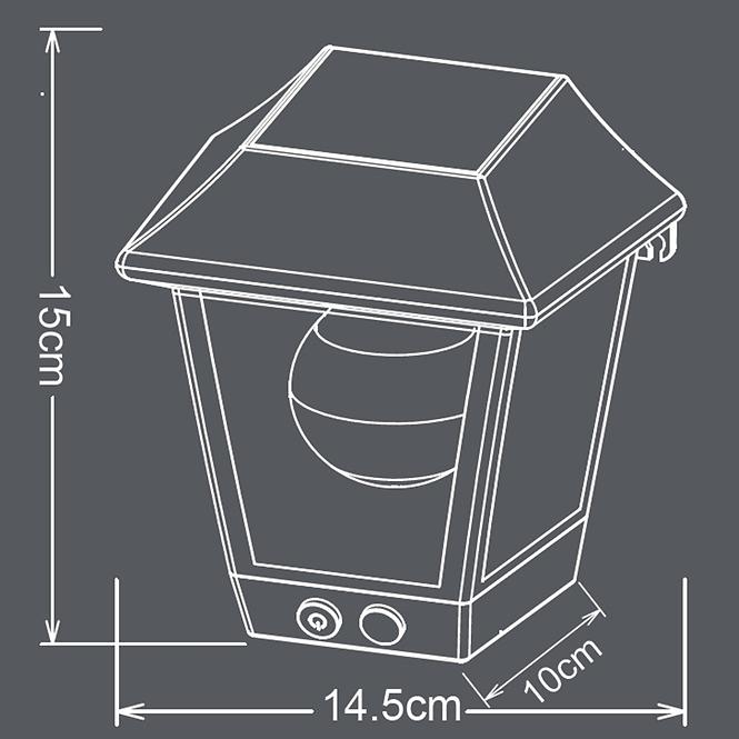 Solarna zidna lampa sa senzorom pokreta 46821 Black K1