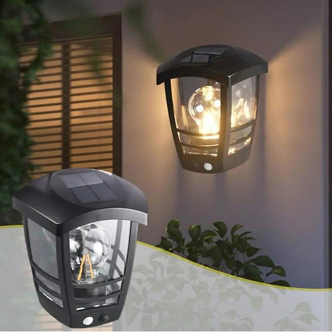 Solarna zidna lampa sa senzorom pokreta 46822 Black K1