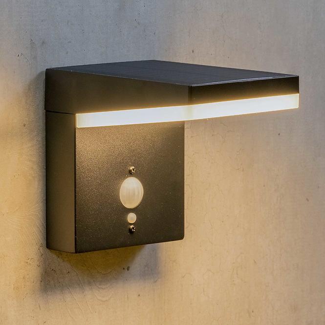 Solarna zidna lampa sa senzorom pokreta 46823 Black K1