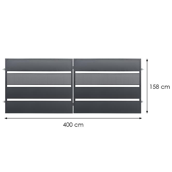 Dvorišna vrata Neapol 4x1,58 ZN RAL 7016