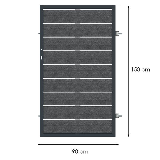 Vrata za ogradu Afrodyta desna 0,9x1,50 ZN RAL 7016 + kompozit