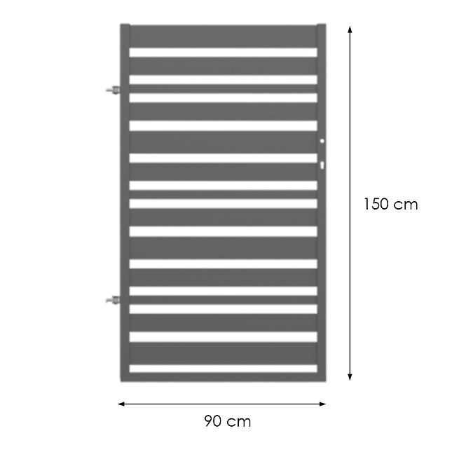 Univerzalna vrata za ogradu Karmen  0,9x1,5 ZN RAL 7016