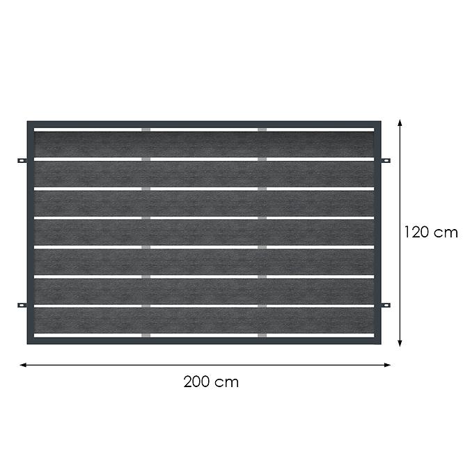 Element ograde Afrodyta 2x1,2 ZN RAL 7016 + kompozit