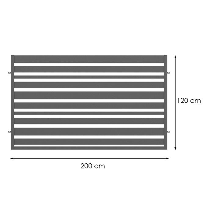 Element ograde Karmen 2x1,2 ZN RAL 7016