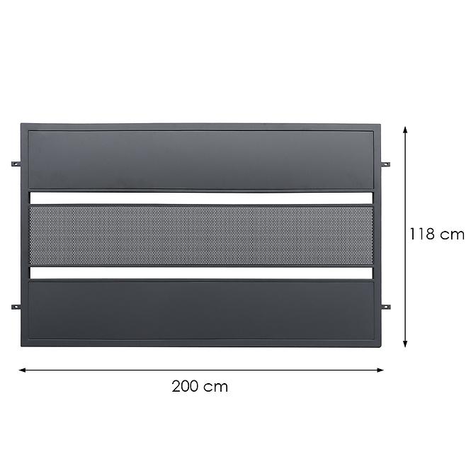 Element ograde Neapol 2x1,18 ZN RAL 7016