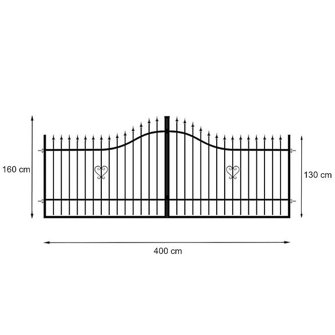 Vrata Topaz 4,0M/1,3-1,6M RAL9005