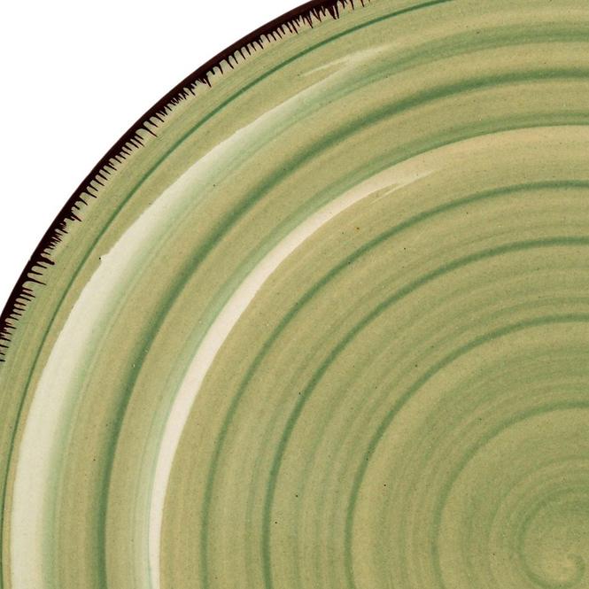 Tanjur lines Oil Green desertni 19 cm