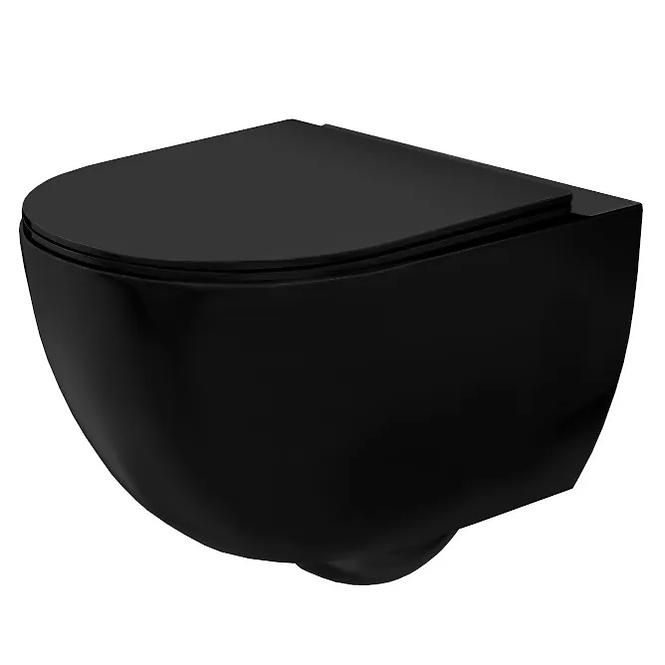 REA-C8489 VISEĆA WC ŠKOLJKA CARLO MINI RIMLES BLACK MAT