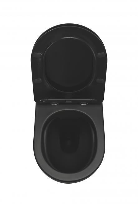 REA-C8489 VISEĆA WC ŠKOLJKA CARLO MINI RIMLES BLACK MAT