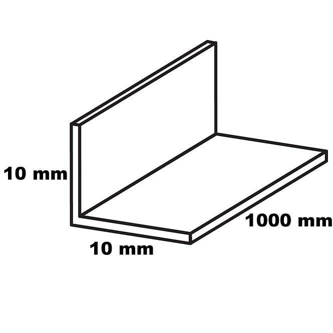 Kutnik pvc bijelo sjajno 10x10x1000                