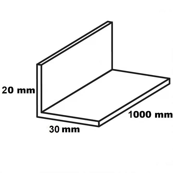 Kutnik pvc bijelo sjajno 25x20x1000                