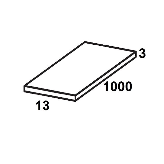 Profil ravni pvc bijela 13x3x1000