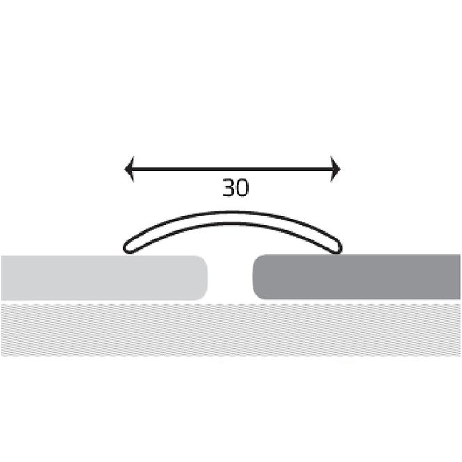 Podni profil alu samolepijstwo hrast 30x3.2x900