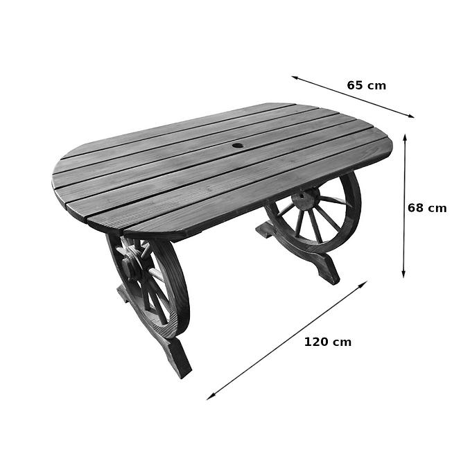 Drveni stol 120x65x68