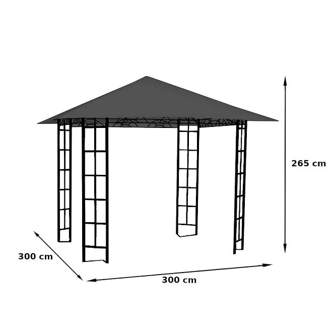 Vrtni paviljon 3x3 m